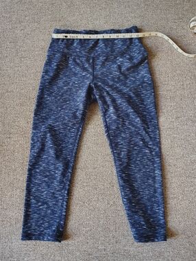 RBX Women's Blue White Flecked Leggings Regular S  20" Inseam